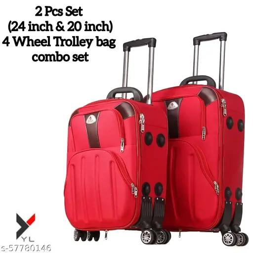 POLO 4-Wheel 360° Trolley Bag Combo – Set of 2