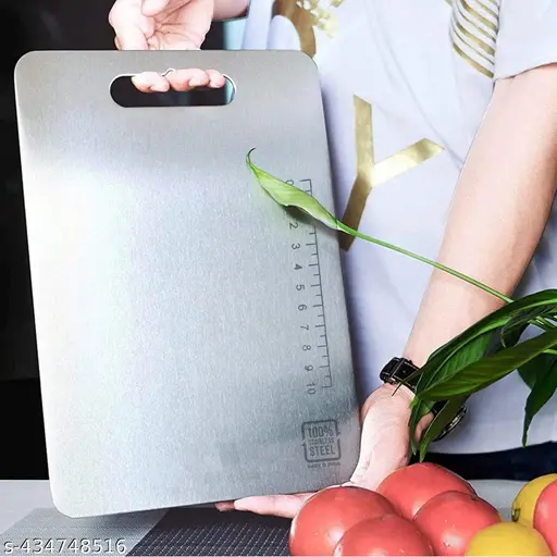 Stainless Steel Chopping and Cutting Board for Kitchen, Vegetables & Fruit Cutter, Heavy Durable Easy to Clean Chopping and Cutting Board