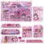 41 pcs Mega Unicorn Stationery Set for Girls – Birthday Gift for Girls – Metal Geometry Box for Girls, Pencil Colour Sets., Unicorn Diary, Crayon, Skech pens, Pencil Eraser Scale