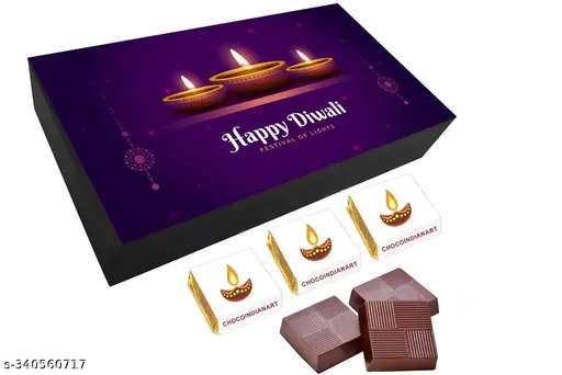 Chocoindiaart Nice Happy Diwali 6pcs Delicious Chocolate Gift-250Gram