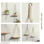 macrame thread wall hanging hanging decor, home decor, wall shelves, wall hangings for home decoration, wall decor, room decor items for bedroom, aesthetic room decor, wall pack of 2