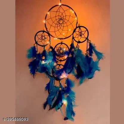 Lucky Dream Catchers Wall Hangings for Home Decor Bedroom Livingroom Balcony Car Dreamcatcher With Lightening for Positivity Feathers Wall Decoration Items for Kids Room