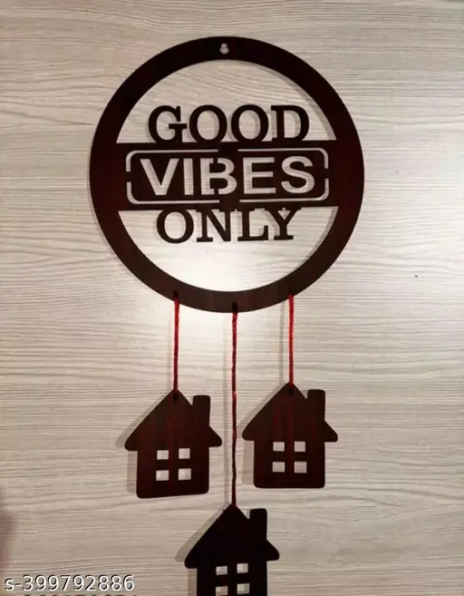 GOOD VIBES Round Quote Frame/Wall Hanging/Wallart/Wall dec