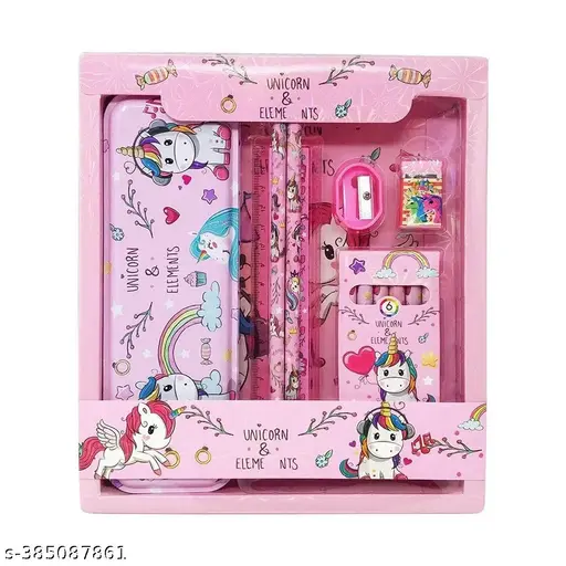 SMR Unicorn Stationery Set For Kids Best Stationery Supplies For Kids Birthday Gift and Return Gift