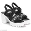 Strap style Heel Sandal wedges Block Chunky High Heel Ankle Elastic Strap Open Toe Sandal for Women