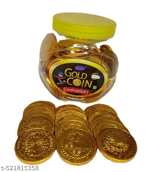 SMARK Gold Coin Milk Chocolates Chocolate Gift pack Jar Pack 100 Pieces ( PACK OF 1 )