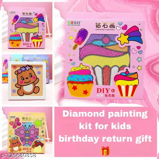 DIY Diamond Crystal Painting kit: Mosaic Art Kit for Kids – Educational Cartoon Puzzle Art Gift & Return Gifts for Birthdays