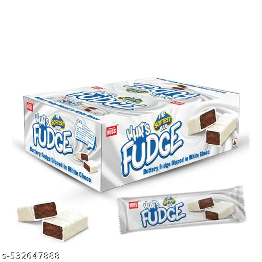 Hugs What’s Fudge White Chocolate Coated Bars with Buttery Fudge Centre | Chocolate Gift Box (30 pcs in a box)