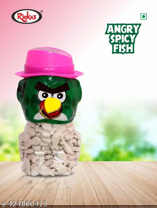 Rinka’s Small Cat Jar Tablet Spicy Fish Candy – 280 pcs | Chand Sitare Taste | Khati Mithi | Sweet & Sour Star | Chand Sitare Flavour | 90’s candy | Feel the Bachpan Chatpate Tablets