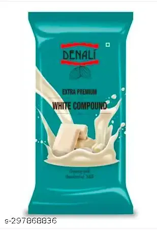 Denali Extra Premium White Compound Slab, Delicious for Baking Cakes,Muffins,Mousse Bars (500 g)