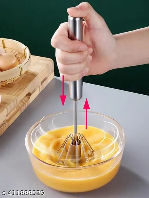 Hand Push Rotary Whisk Blender for pastry,cake, pizza, whisker for eggs, cream, frother for milkshake, lassi, buttermilk, soup, coffee Great alternatives to a blender