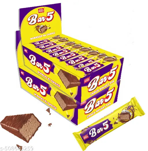 Hugs Bar 5 Caramel & Nougat Chocolate Box – Chocolate Gift Pack (30 pcs x Pack of 2)