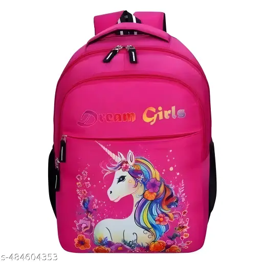 Kids casual cartoon printed ergonomic design backpack| Padded Shoulder Straps Polyester School Bag for kids | Polyester Bag | Polyster School Bag | Collage Bag | Office Bag | Travel Bag | Lkg Ukg 1st Standard Boys And Girls Backpack|