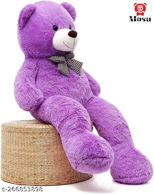 MOSU Super Soft 4.5 Feet Teddy Bear | Cuddly Plush Toy for Kids & Adults | Big Teddy Bear with Huggable Softness | Ideal Gift for Birthdays & Special Occasions” COLOR-PURPLE