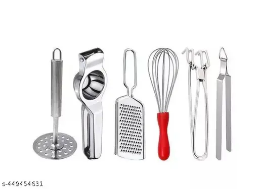 Kavya importers Lemon Squeezer & Cheese Grater & Egg Whisk & Pakkad & Roti Chimta & Potato Masher for Kitchen lemonsqueezer,grater,pakad,chimta,potatomasher,whisker