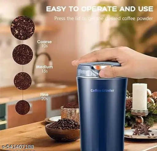 Grinder for Spices Portable Electric Grinder Mini Spice Masala Grinder for Coffee Bean, Push Button Control 200W Stainless Steel