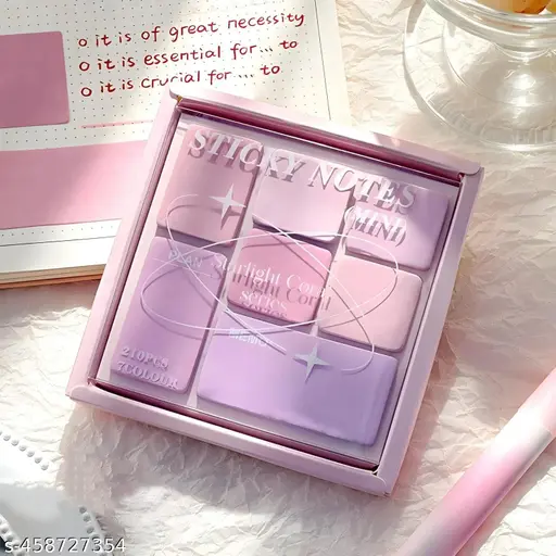 QUALIQ Mini Pastel Sticky Notes Set | 210 Sheets of 95Mm X 98Mm Tear-Off Memo Pads | Unique Design with Paper for Organized Note-Taking, Reminders, and Creative Ideas